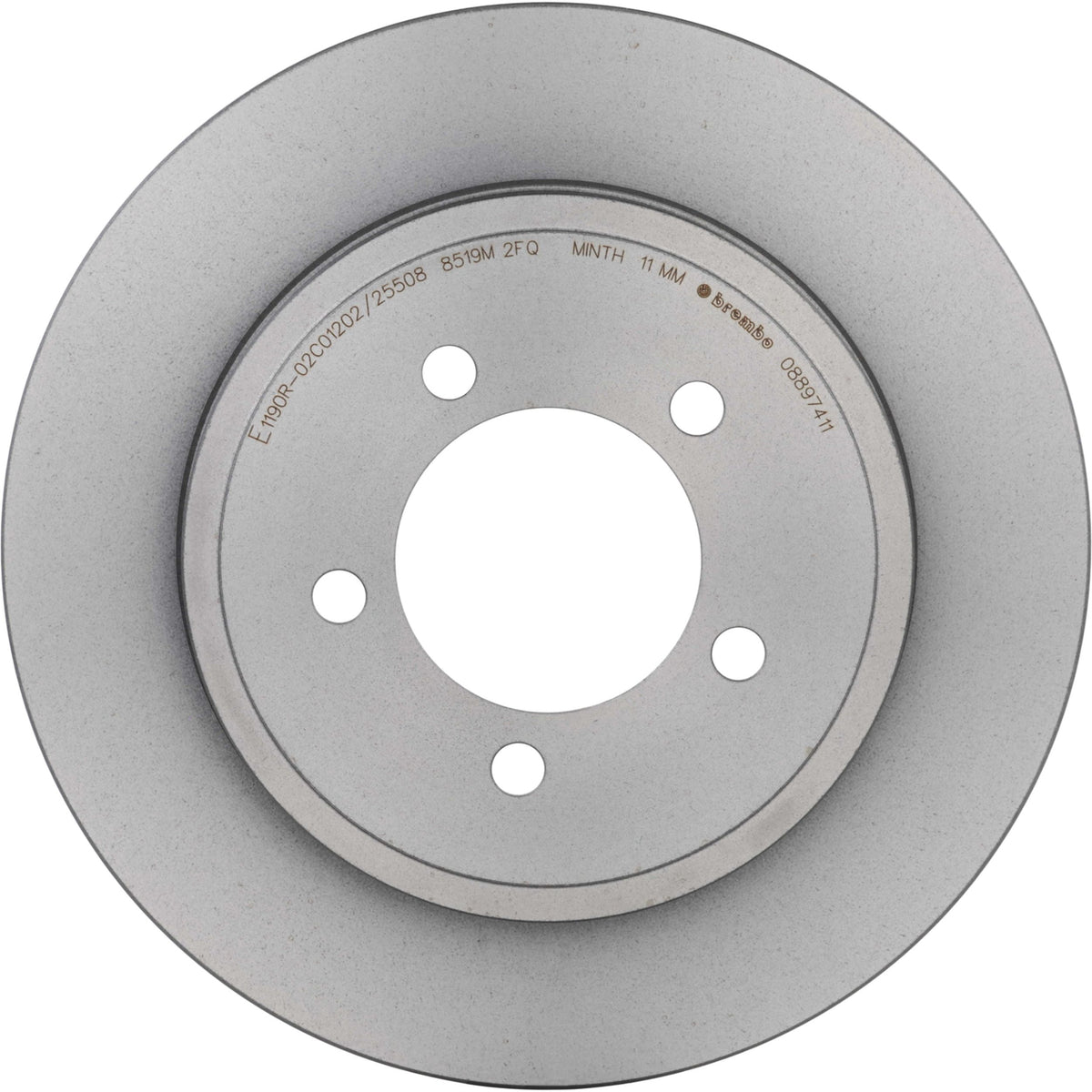 Gray cast iron disc brake rotor from Brembo part number 08.8974.11
