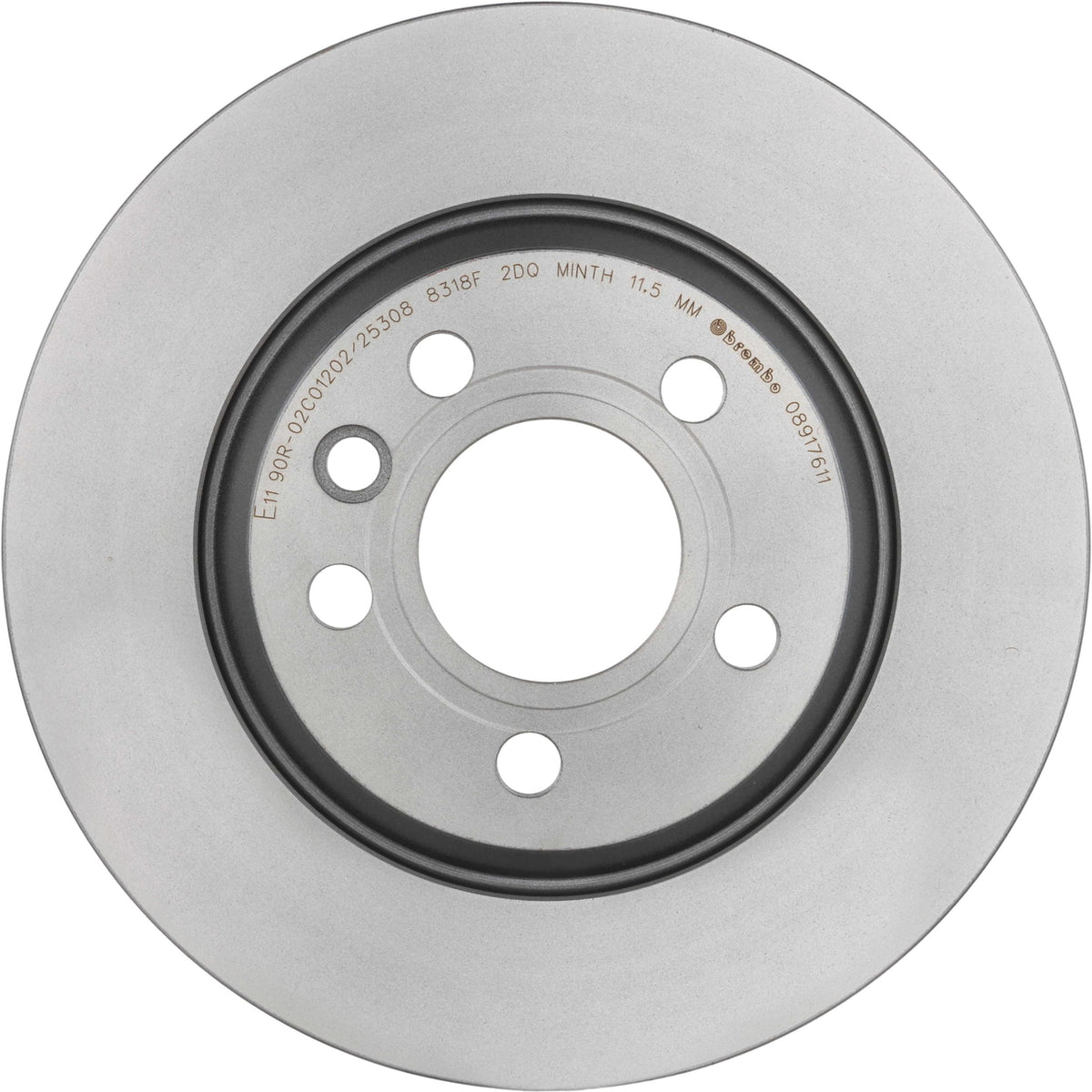 Gray cast iron disc brake rotor from Brembo part number 08.9176.11