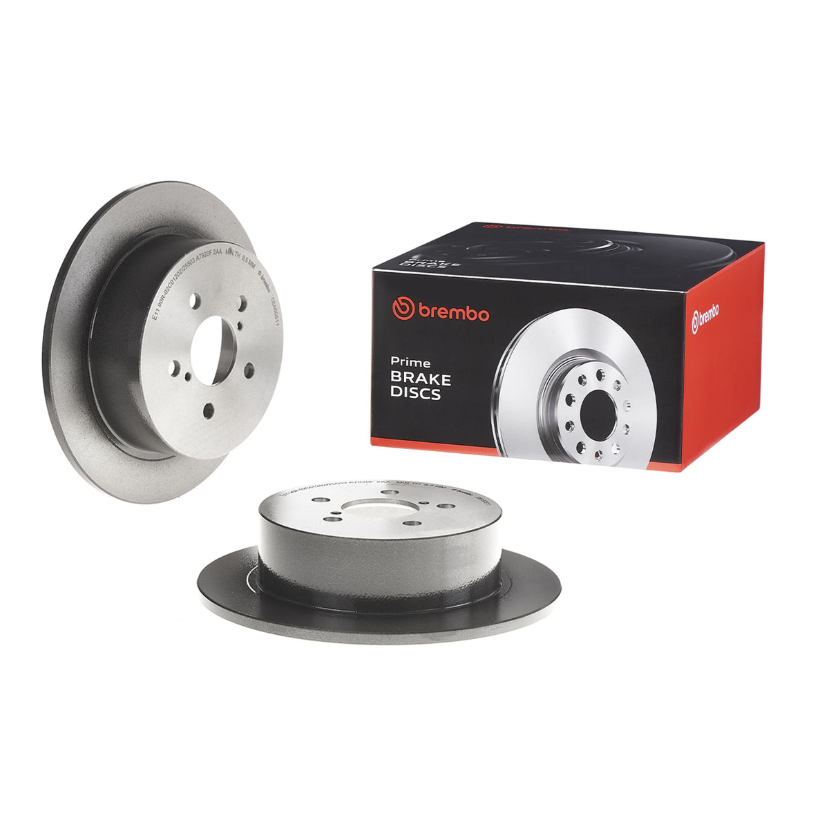 Gray cast iron disc brake rotor from Brembo part number 08.A605.11