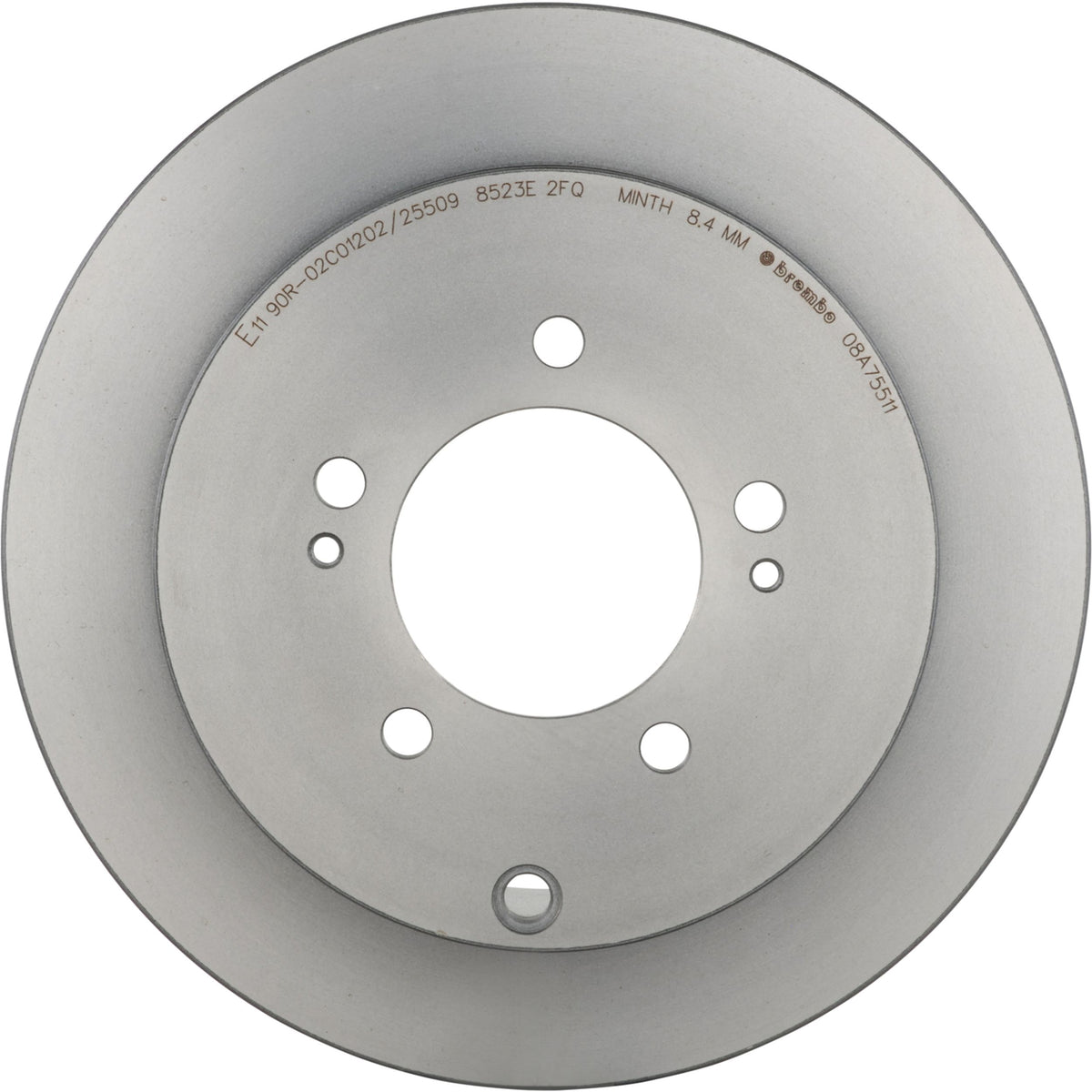 Gray cast iron disc brake rotor from Brembo part number 08.A755.11