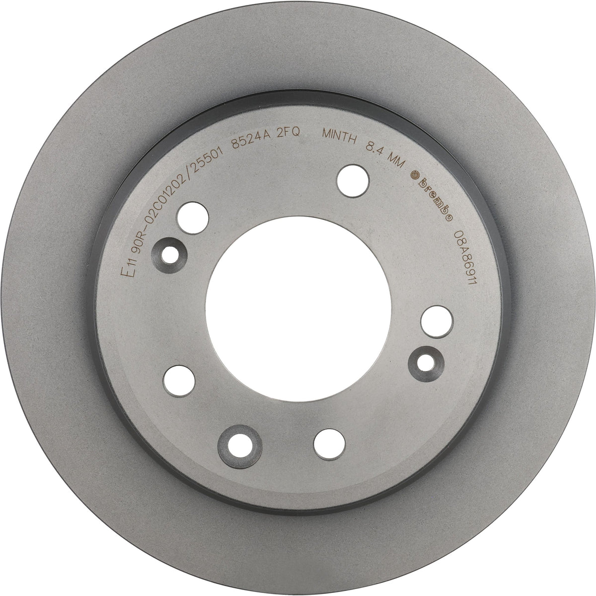 Gray cast iron disc brake rotor from Brembo part number 08.A869.11