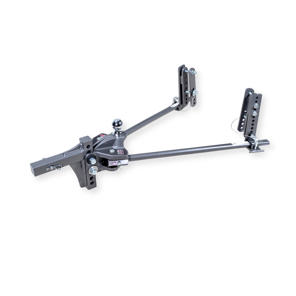 Gray steel trailer weight distribution kit with mounting hardware from Husky Towing part number 33303