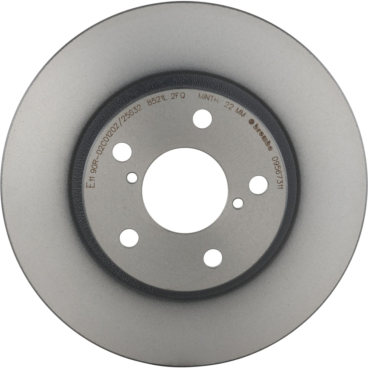 Gray cast iron disc brake rotor from Brembo part number 09.5673.11