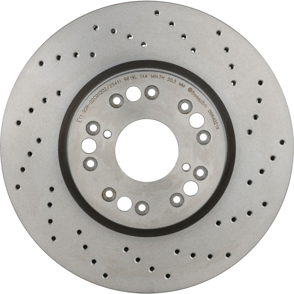 Gray cast iron disc brake rotor from Brembo part number 09.8402.1X
