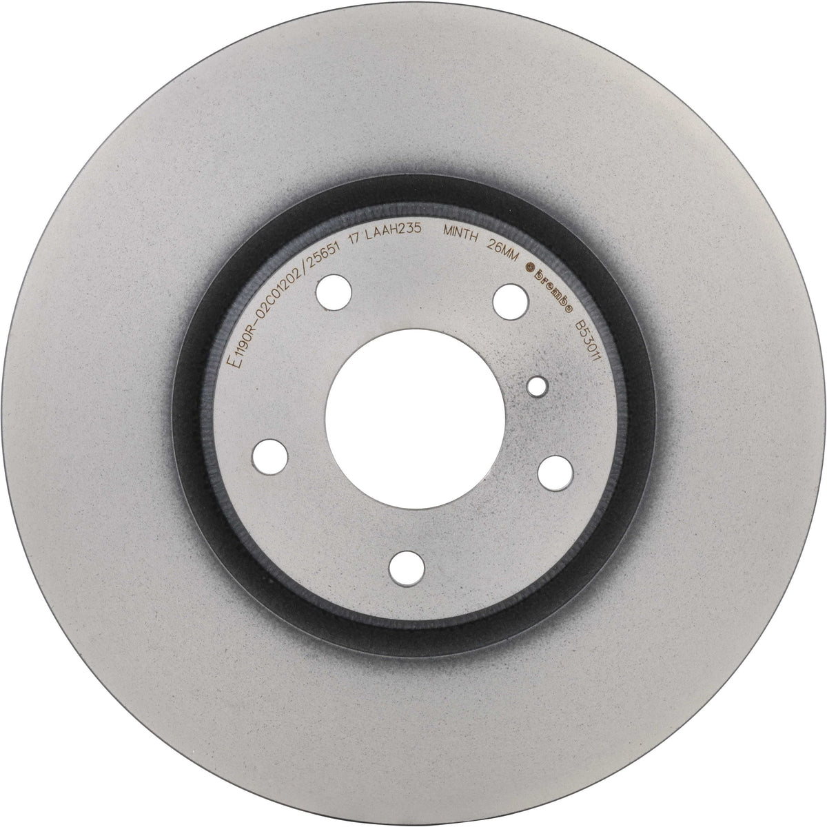 Gray cast iron disc brake rotor from Brembo part number 09.B530.11