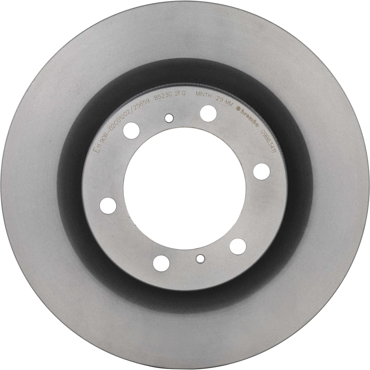 Gray cast iron disc brake rotor from Brembo part number 09.B634.11