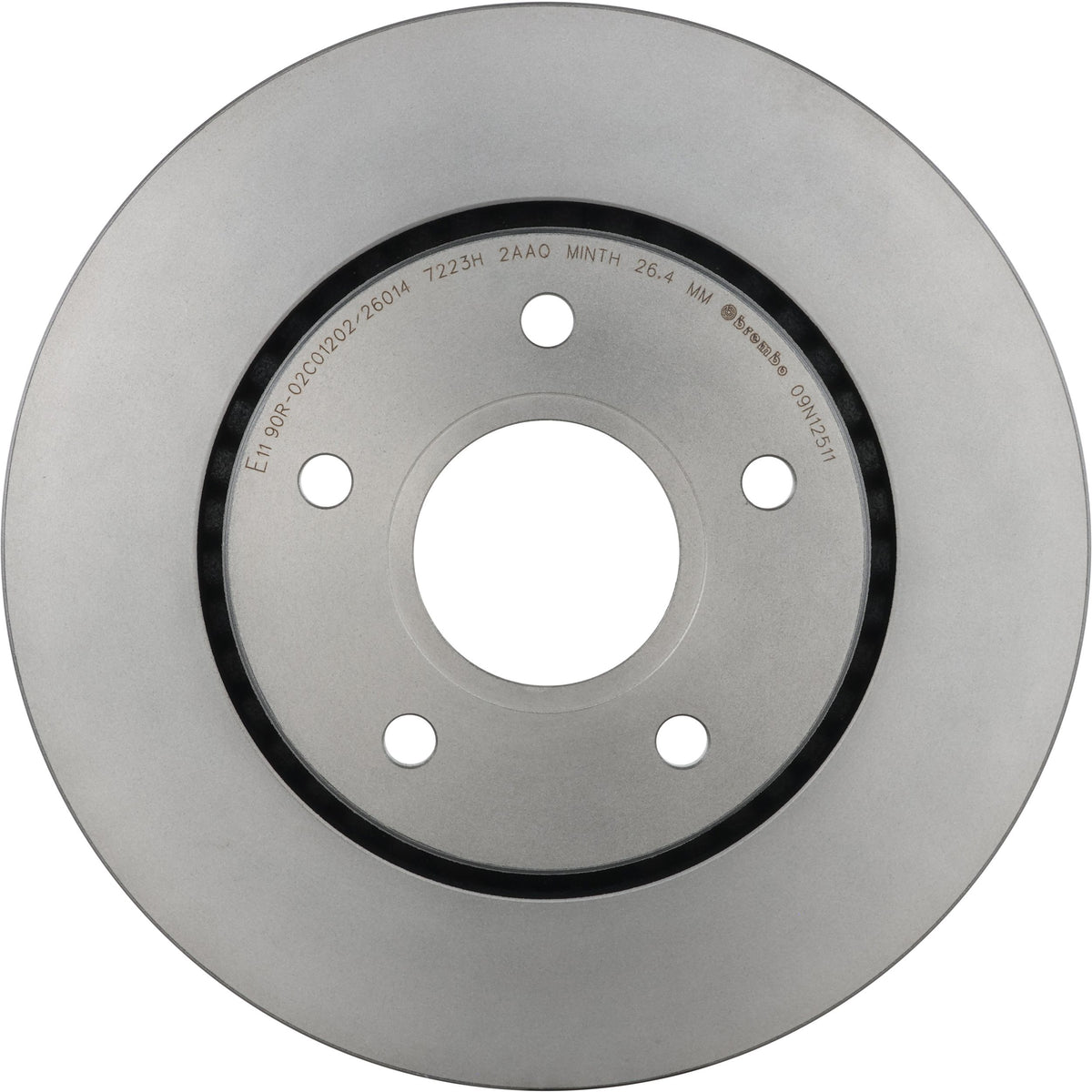 Gray cast iron disc brake rotor from Brembo part number 09.N125.11
