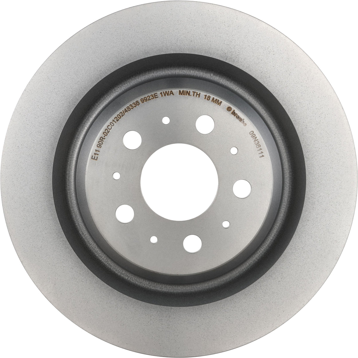 Gray cast iron disc brake rotor from Brembo part number 09.N361.11