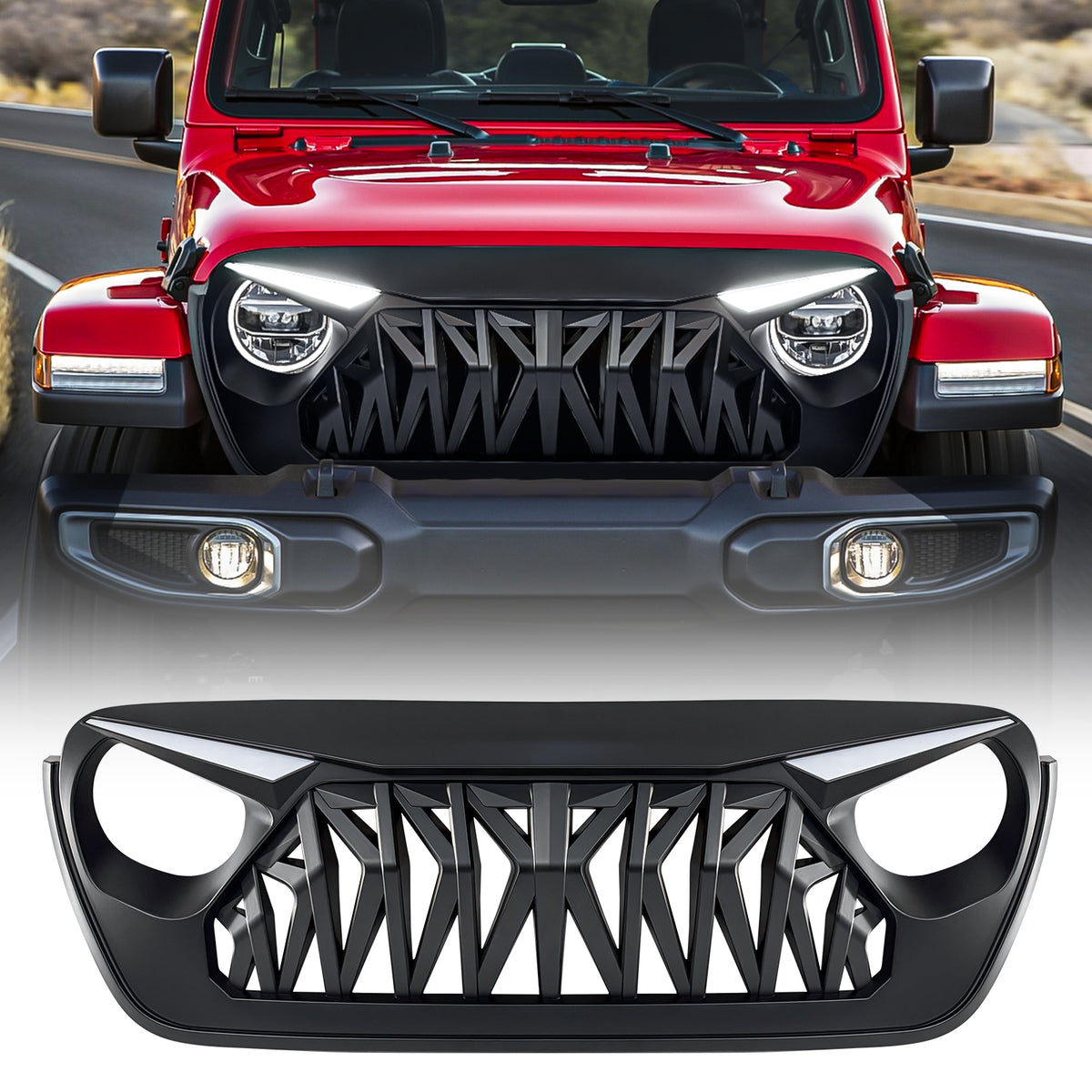 Matte black abs plastic grille from AMERICAN MODIFIED part number AMJPCA00133