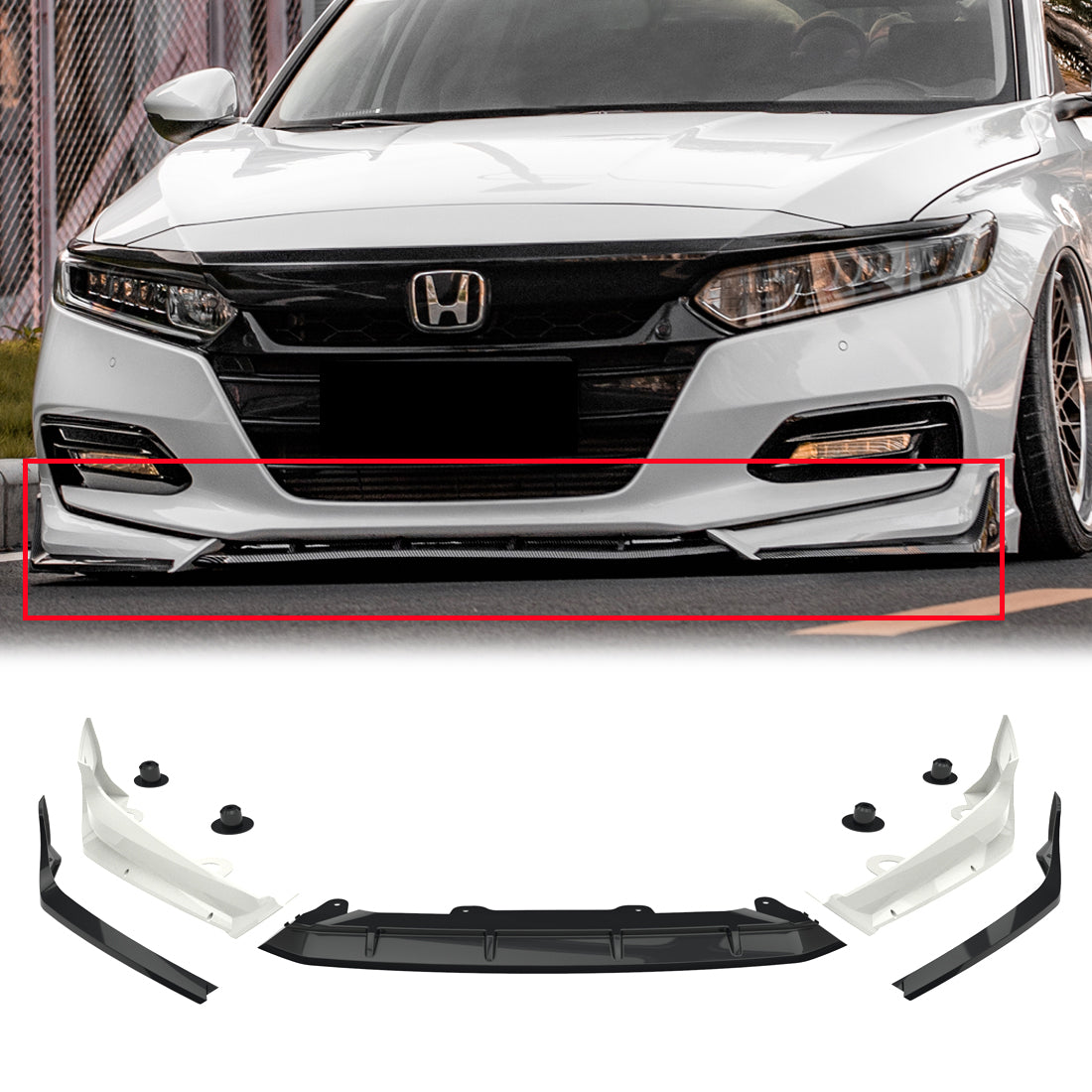 White abs plastic spoiler from AMERICAN MODIFIED part number AMHMBA00201