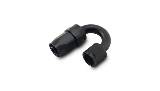 Black anodized 6061 aluminum an fitting from Vibrant Performance part number 21810