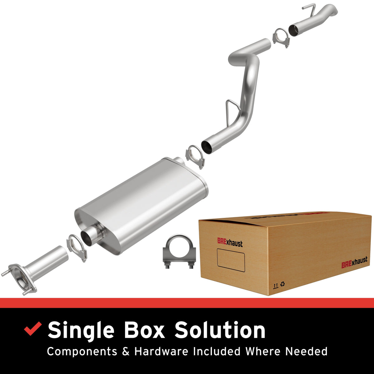Satin exhaust system kit from BRExhaust part number 106-0003