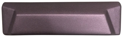 Black plastic running board end cap with mounting hardware from TrailFX part number RAHS005B