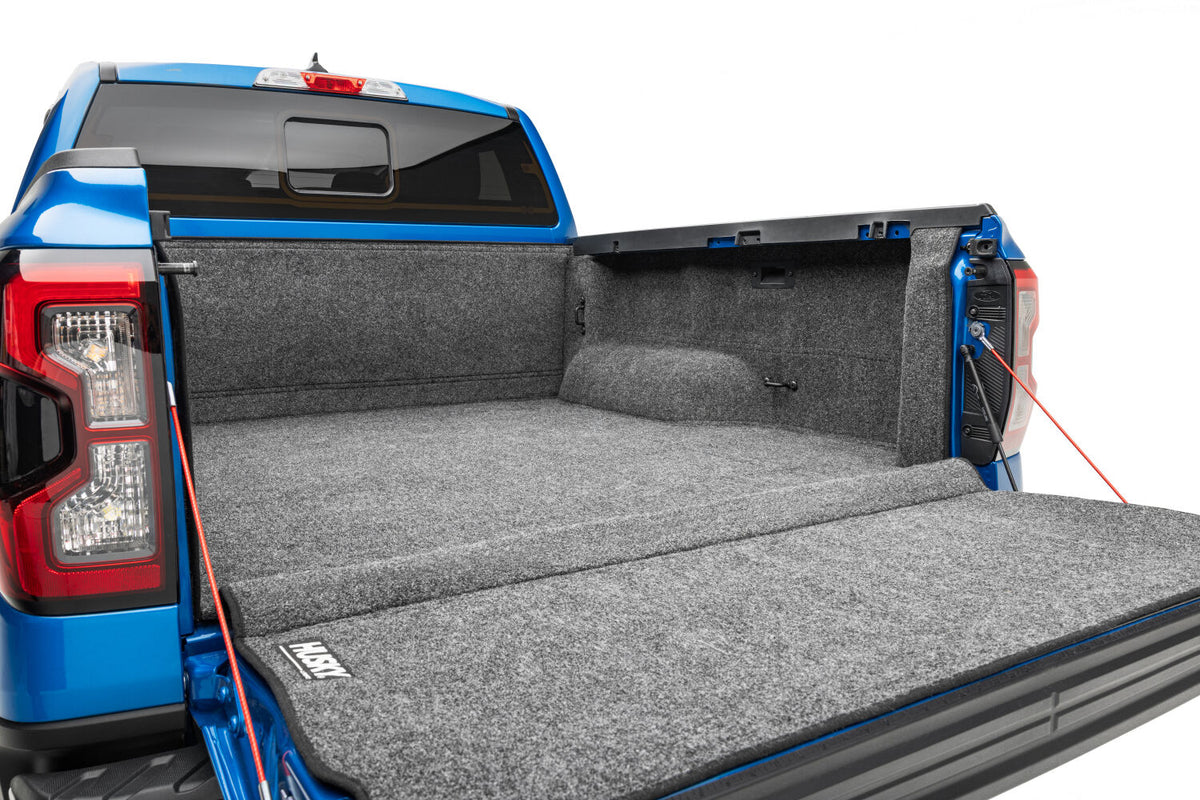 Grey polypropylene truck bed liner from Husky Liners part number HBRH17RBK
