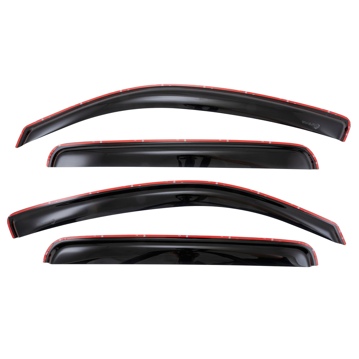 Smoke acrylic side window deflector with mounting hardware from TrailFX part number 4056IC