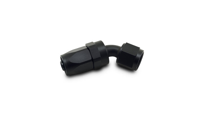 Black anodized 6061 aluminum an fitting from Vibrant Performance part number 21416