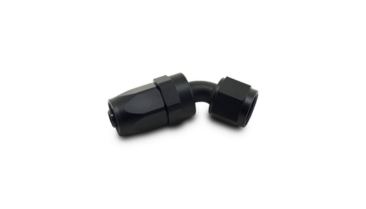 Black anodized 6061 aluminum an fitting from Vibrant Performance part number 21416