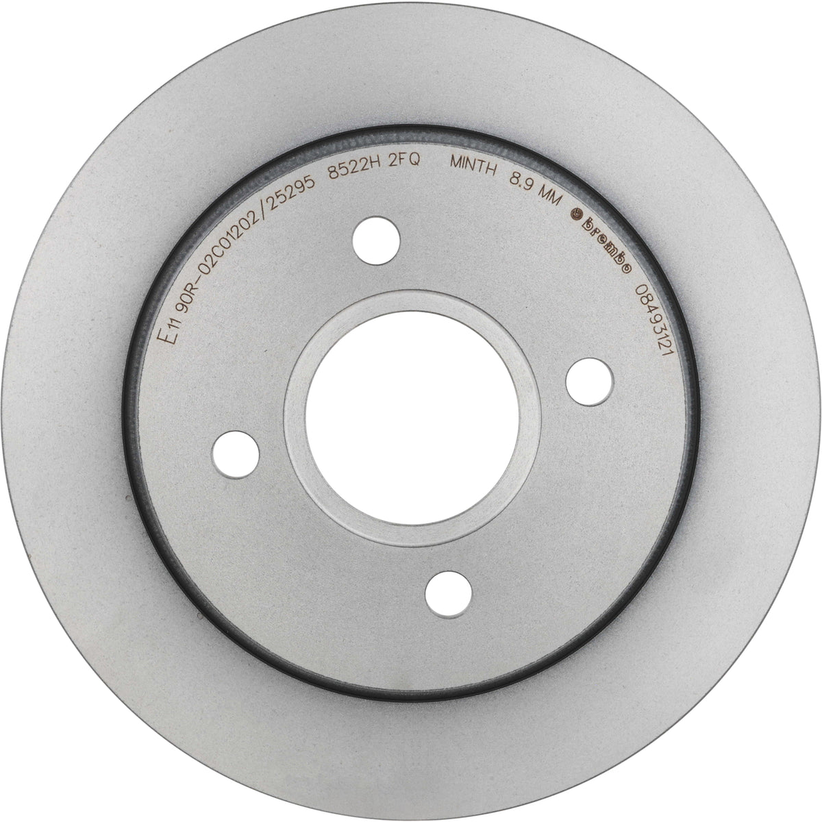 Gray cast iron disc brake rotor from Brembo part number 08.4931.21