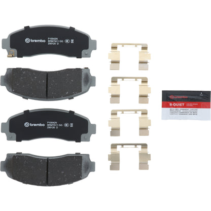 Disc Brake Pad Set with mounting hardware from Brembo part number P10042N