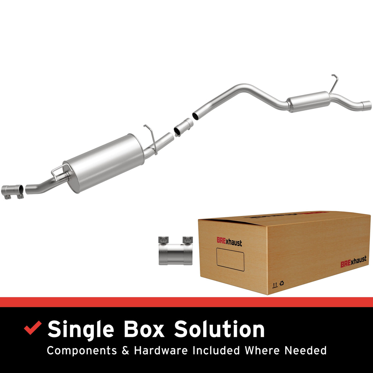 Satin exhaust system kit from BRExhaust part number 106-0107
