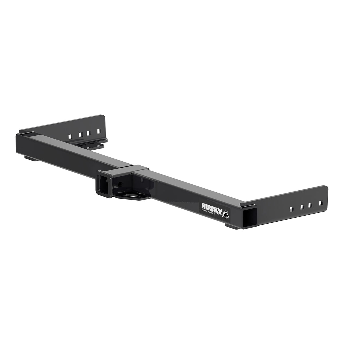 Black powder coated steel trailer hitch with mounting hardware from Husky Towing part number 69668C