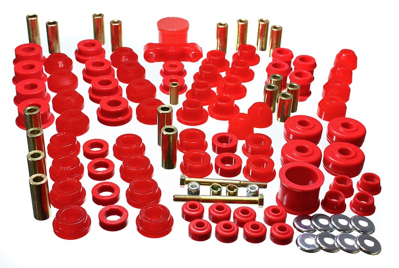 Red polyurethane suspension bushing kit from Energy Suspension part number 16.18102R