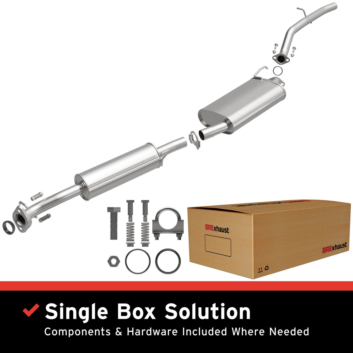 Satin exhaust system kit from BRExhaust part number 106-0080