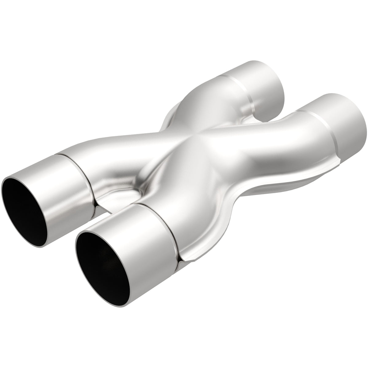 Uncoated stainless steel exhaust x pipe from MagnaFlow Exhaust Products part number 10792