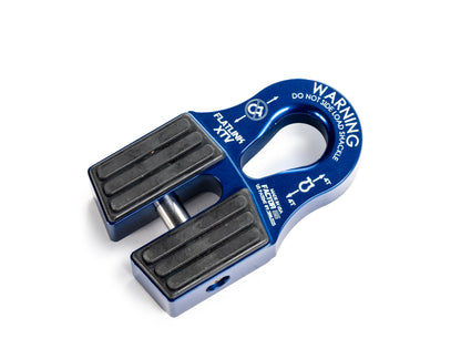 Blue bright dip anodized 6061 aluminum winch shackle from Factor 55 part number 00070-02