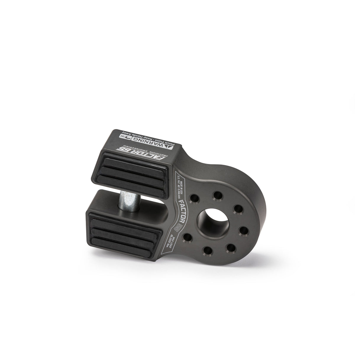 Gray hard anodized 6061 aluminum winch shackle from Factor 55 part number 00050-06