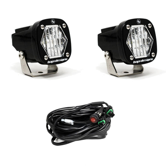 Black auxiliary light with mounting hardware from Baja Designs part number 387805