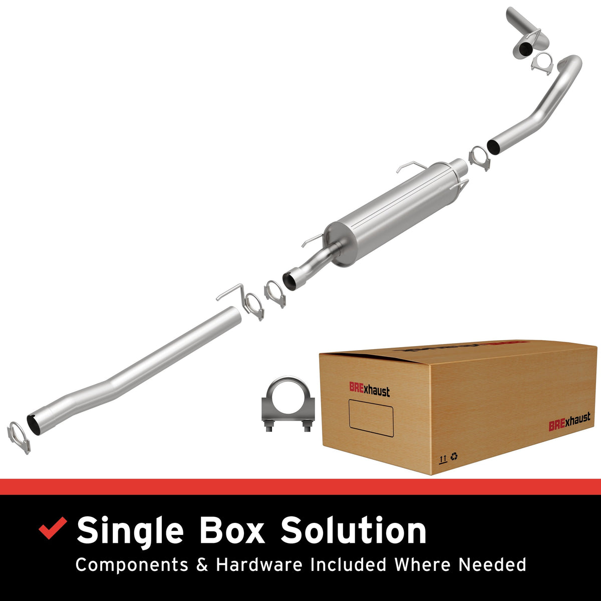 Satin exhaust system kit from BRExhaust part number 106-0525