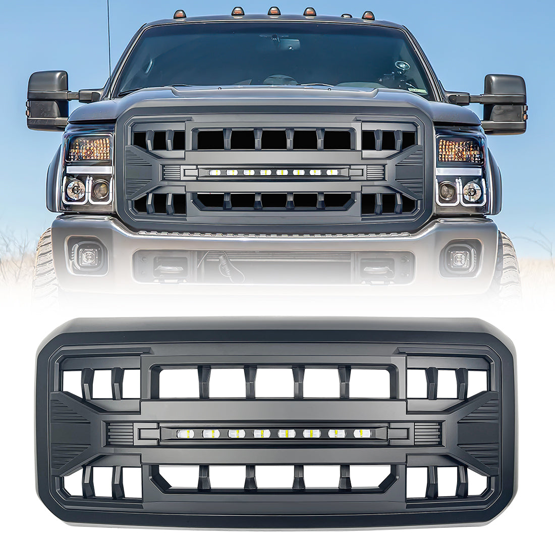 Matte black abs plastic grille from AMERICAN MODIFIED part number AMFMFA00105