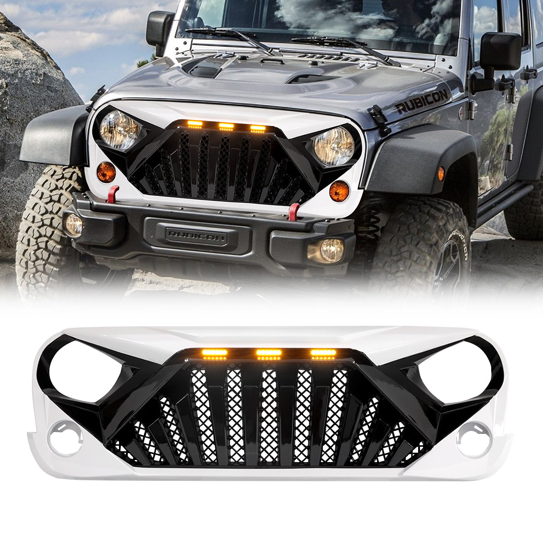 Black and white abs plastic grille from AMERICAN MODIFIED part number AMJPAA00130