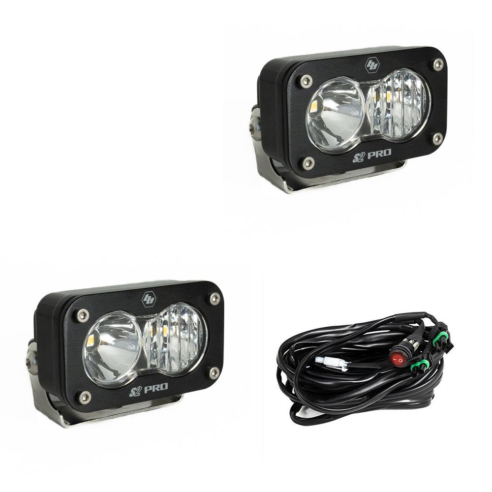 Black auxiliary light with mounting hardware from Baja Designs part number 487803