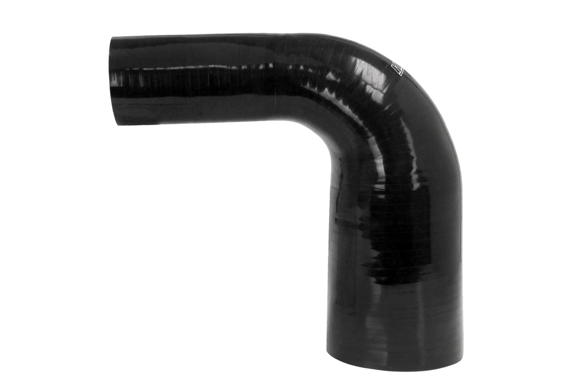 Black silicone hose coupler from HPS Performance part number HTSER90-200-300-BLK