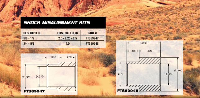 Shock Misalignment Kit from Fabtech part number FTS89948