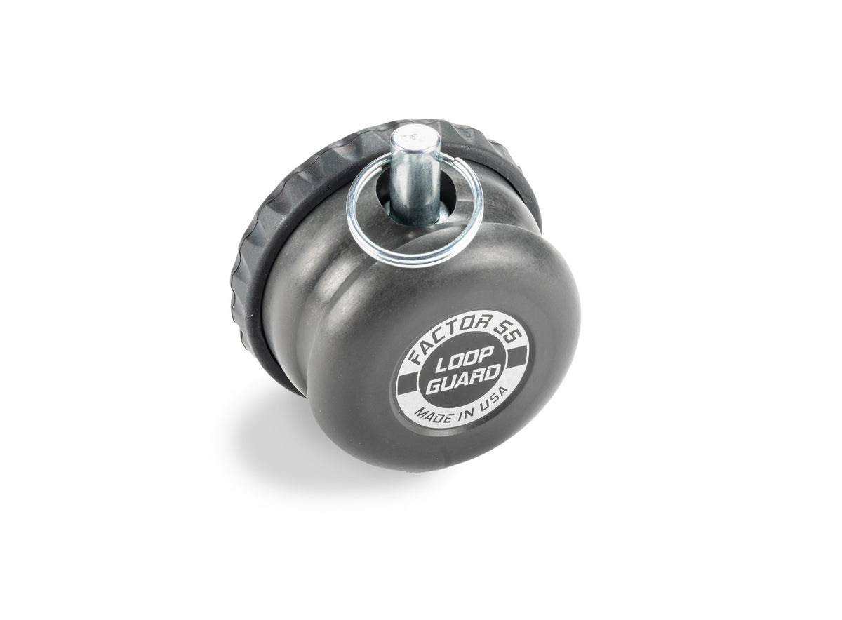 Gray hard anodized 6061 aluminum winch rope end protector from Factor 55 part number 00450-06