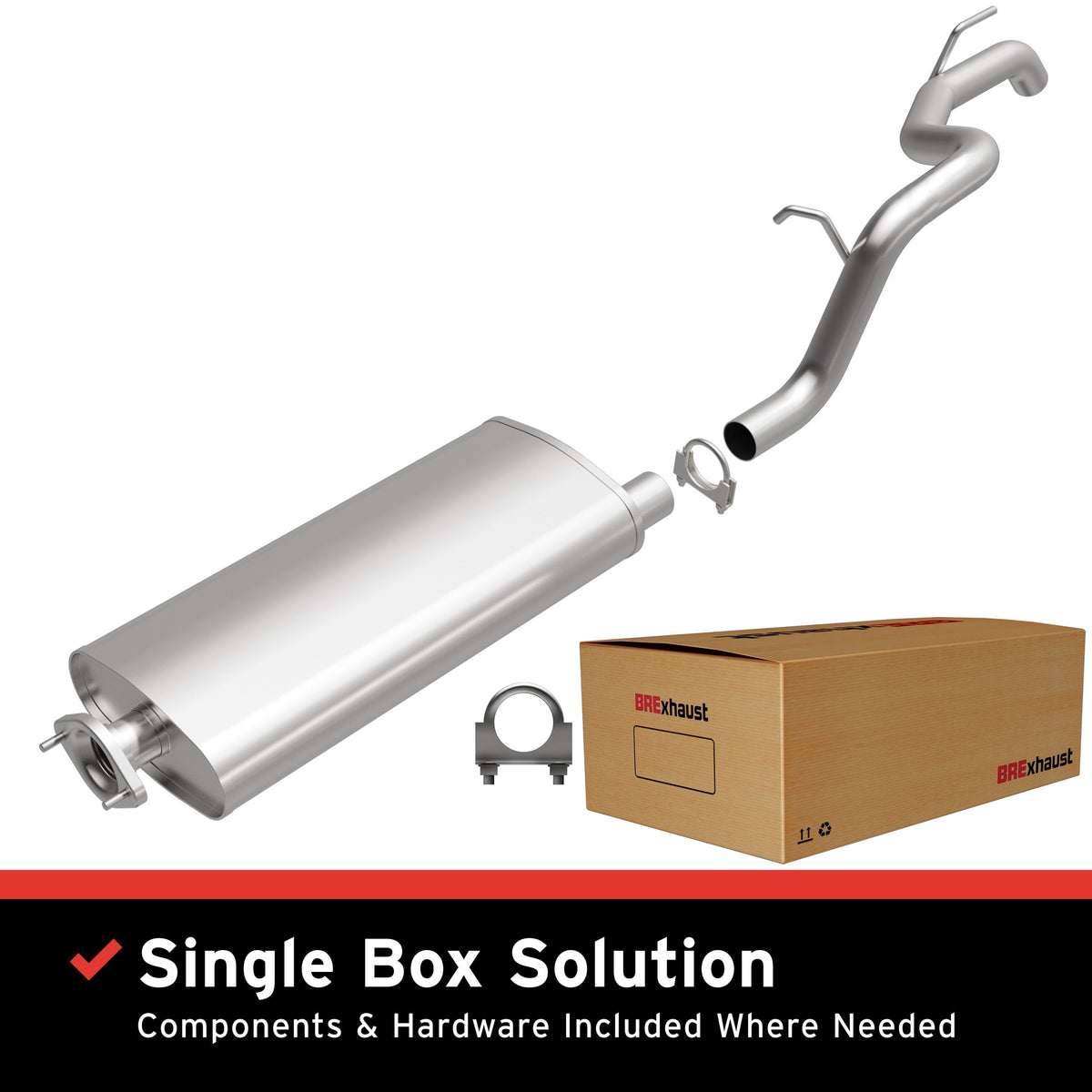 Satin exhaust system kit from BRExhaust part number 106-0012