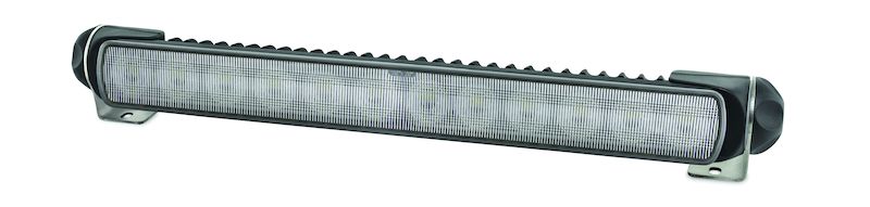 Black plastic light bar with mounting hardware from Hella part number 958040521