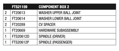Suspension Lift Kit from Fabtech part number FTS21159