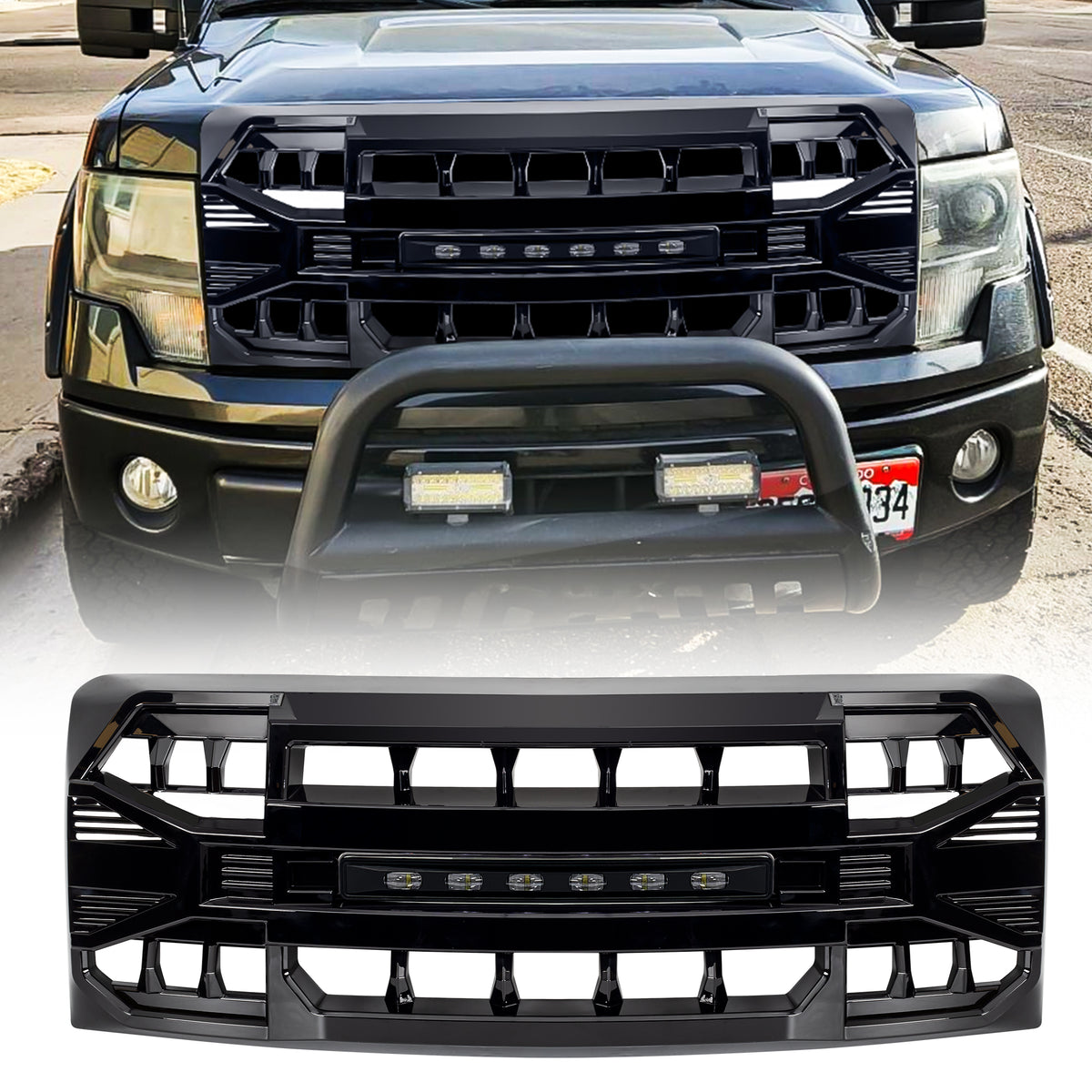 Glossy black abs plastic grille from AMERICAN MODIFIED part number AMFMAA00129