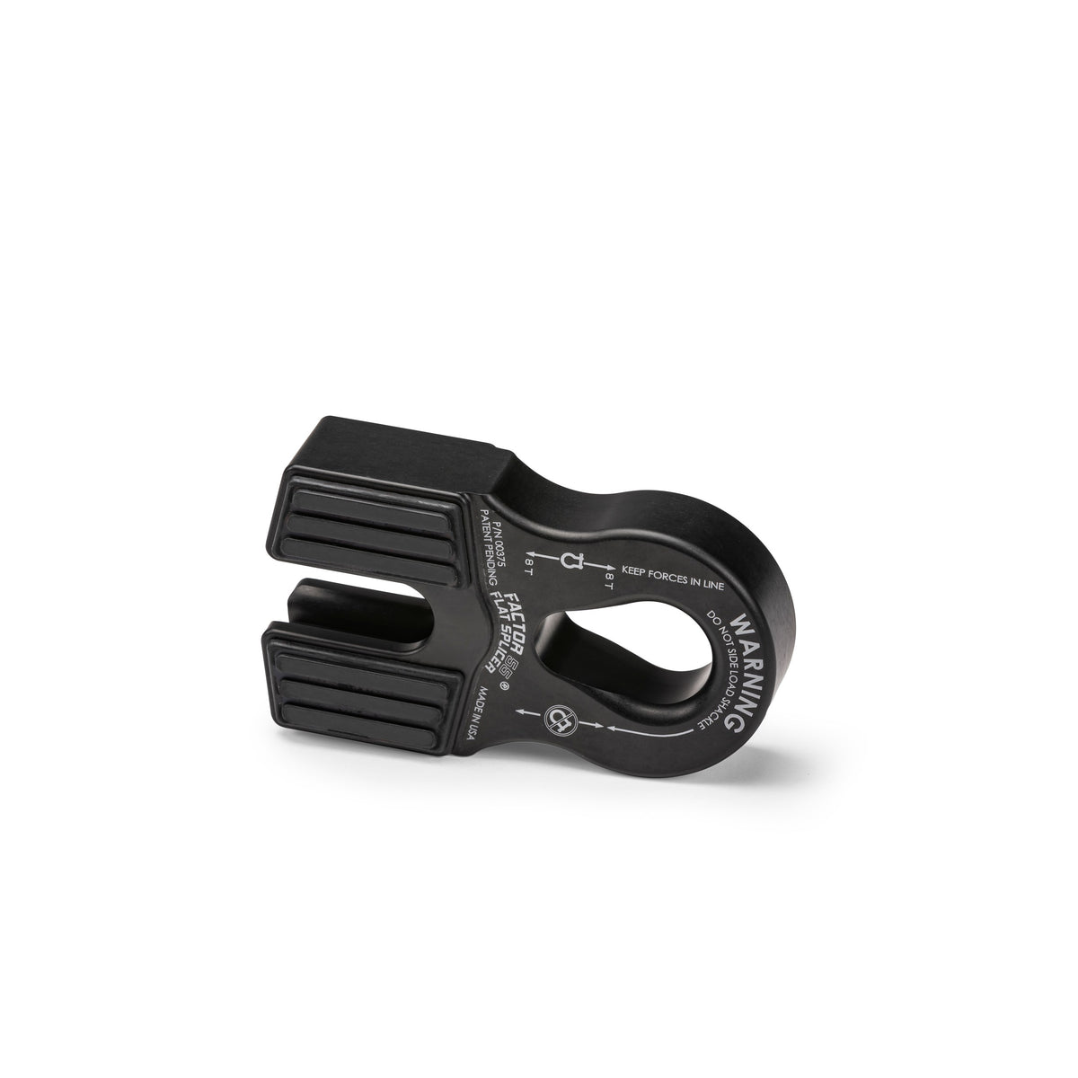 Black type-ii anodized 6061 aluminum winch shackle from Factor 55 part number 00375-04