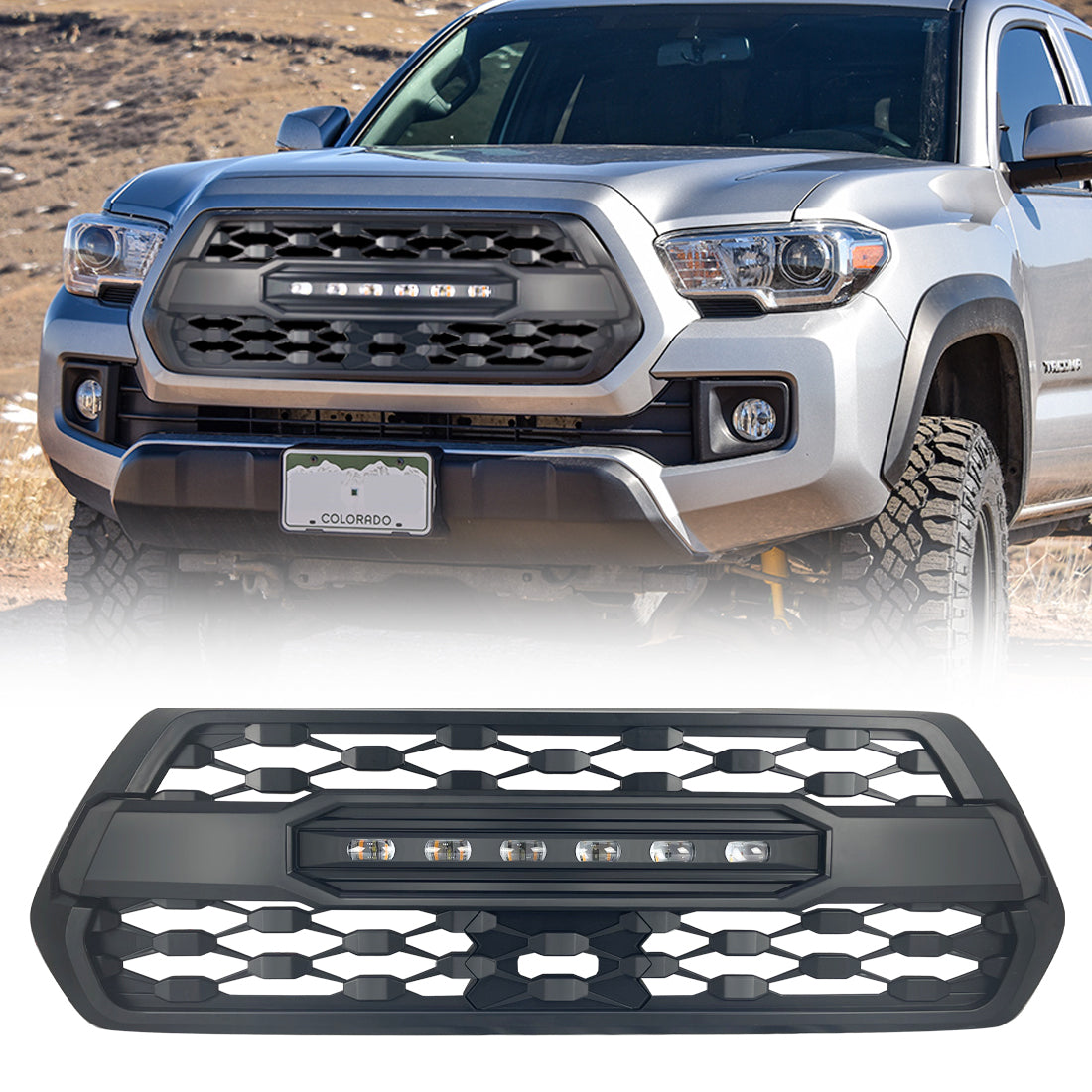 Matte black abs plastic grille from AMERICAN MODIFIED part number AMTYTAA00101