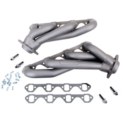 Titanium ceramic mild steel exhaust header with mounting hardware from BBK Performance Parts part number 1515