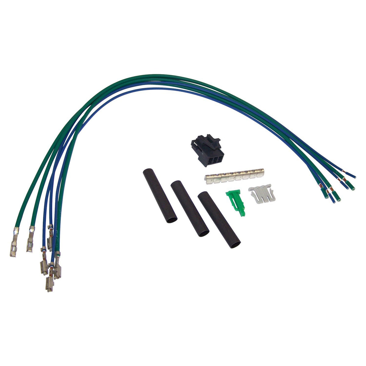 Multi colors hvac blower motor resistor harness from Crown Automotive Jeep Replacement part number 5102406AA