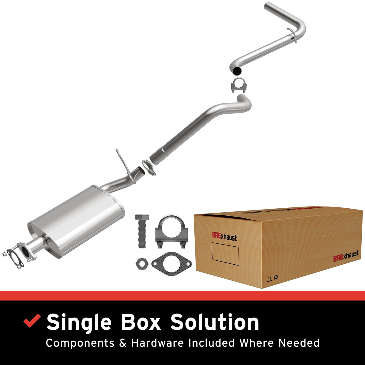 Satin exhaust system kit from BRExhaust part number 106-0138