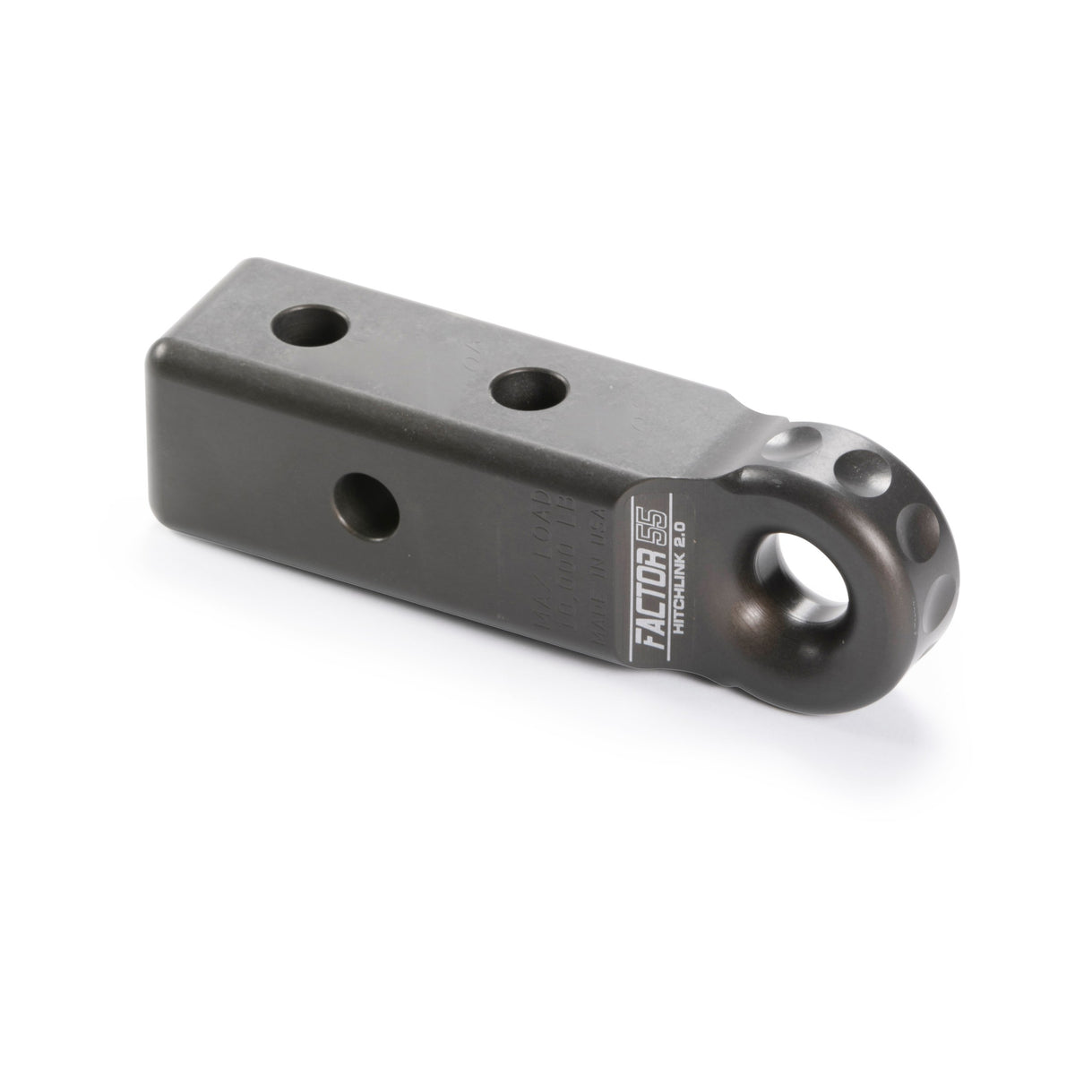 Gray hard anodized 6061 aluminum trailer hitch d-ring mount from Factor 55 part number 00029-06