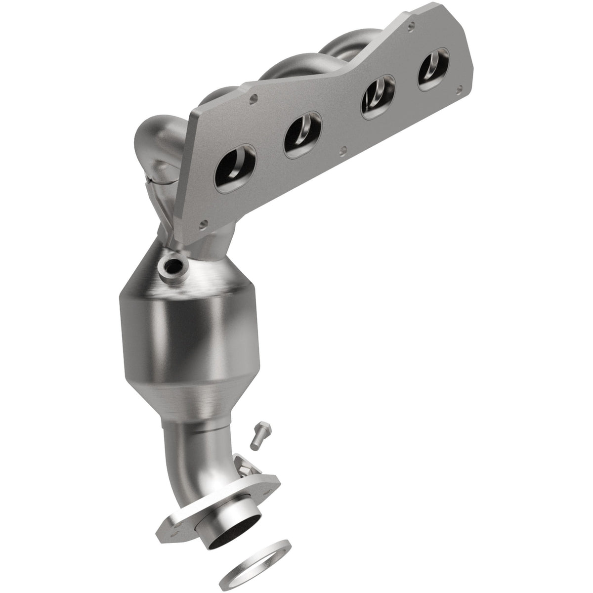Uncoated stainless steel catalytic converter with integrated exhaust manifold from MagnaFlow Exhaust Products part number 5531542