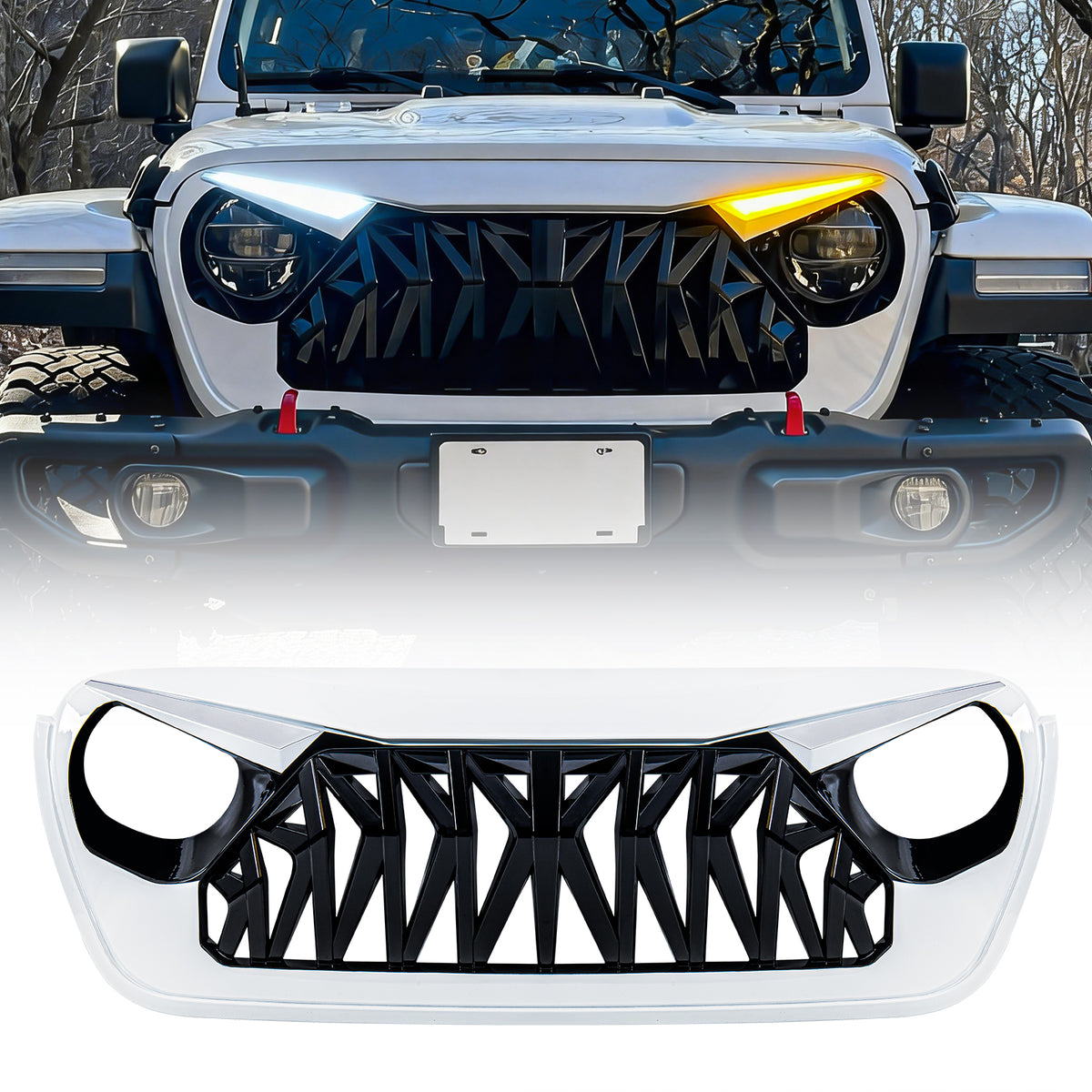 Black and white abs plastic grille from AMERICAN MODIFIED part number AMJPCA00141